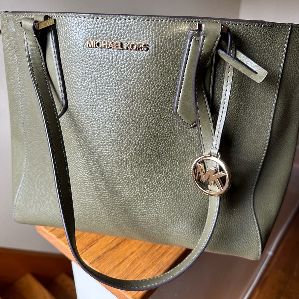 Michael Kors Olive Green Tote Bag